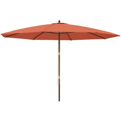 vidaXL Gartenschirm mit Holzstange - 400x273 cm - Terrakotta vidaXL Gartenschirm mit Holzstange - 400x273 cm - Terrakotta