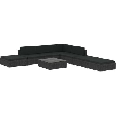vidaXL Gartenmöbel-Set - 8-teiliges Rattan Lounge vidaXL Gartenmöbel-Set - 8-teiliges Rattan Lounge