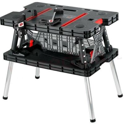 Keter, Werkbank + Arbeitsbock, Klappbare Werkbank (85 cm, 55 cm) Keter, Werkbank + Arbeitsbock, Klappbare Werkbank (85 cm, 55 cm)