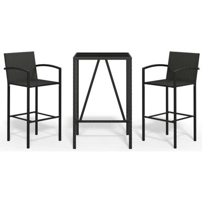 vidaXL Gartentisch + Balkontisch, Gartenbar Set (70 x 70 x 110 cm) vidaXL Gartentisch + Balkontisch, Gartenbar Set (70 x 70 x 110 cm)
