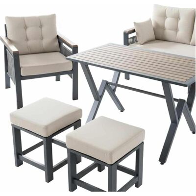 Hanah Home, Gartenlounge, Lilyum 3+1+1+2 Garden Lounge Set Hanah Home, Gartenlounge, Lilyum 3+1+1+2 Garden Lounge Set