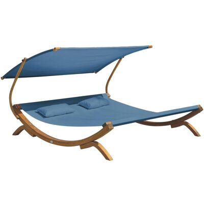 Axi, Liegestuhl, Mallorca Doppelbett mit Sonnenschirm Blau (200 cm) Axi, Liegestuhl, Mallorca Doppelbett mit Sonnenschirm Blau (200 cm)