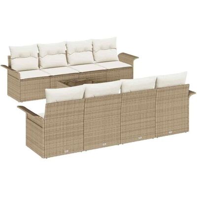Beige Gartensofaset - 7 Teile, Modern, Outdoor, Komfortabel Beige Gartensofaset - 7 Teile, Modern, Outdoor, Komfortabel