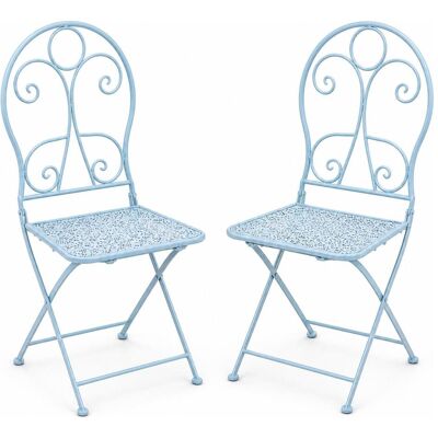 HTI-Living, Gartenstühle, Gartenstuhl 2er-Set Solea Blau HTI-Living, Gartenstühle, Gartenstuhl 2er-Set Solea Blau