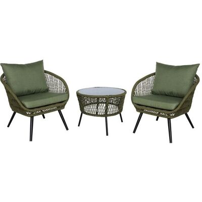 Domoletti, Gartenstühle, Outdoor furniture set, black/green, 2 seats Domoletti, Gartenstühle, Outdoor furniture set, black/green, 2 seats