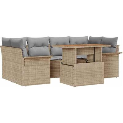 vidaXL Gartentisch + Balkontisch, Garten Sofaset (234 x 132.50 x 69 cm) vidaXL Gartentisch + Balkontisch, Garten Sofaset (234 x 132.50 x 69 cm)
