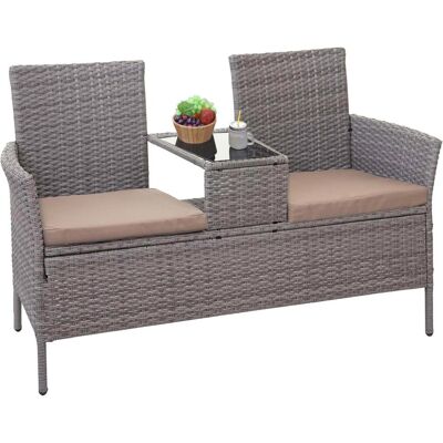 MCW Gartenbank - Integrierter Tisch - Gartensitzbank MCW Gartenbank - Integrierter Tisch - Gartensitzbank