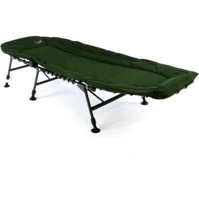 VCM, Liegestuhl, Profi Karpfenliege Campingliege mit 6 Schlammfüssen Angelliege Grün Oliv (200 cm) VCM, Liegestuhl, Profi Karpfenliege Campingliege mit 6 Schlammfüssen Angelliege Grün Oliv (200 cm)