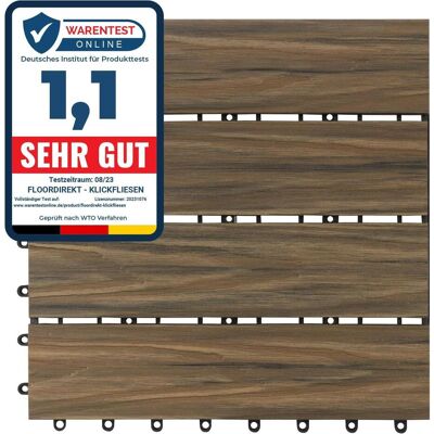 Floordirekt - Mix Teak - 30x30 cm - WPC Terrace Tile Floordirekt - Mix Teak - 30x30 cm - WPC Terrace Tile