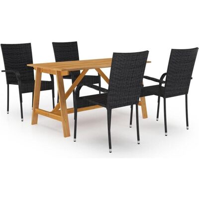 vidaXL Gartentisch + Balkontisch, Kishan (140 x 70 x 73.50 cm) vidaXL Gartentisch + Balkontisch, Kishan (140 x 70 x 73.50 cm)