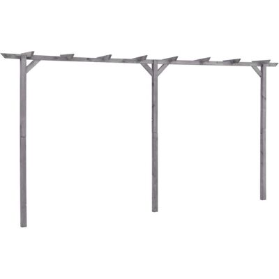 vidaXL - Garten-Pergola Grau 400x40x205 cm - Holzstruktur vidaXL - Garten-Pergola Grau 400x40x205 cm - Holzstruktur