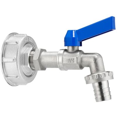 Geka, Schlauchanschluss + Schlauchverbinder, Plus IBC Kugelauslauf mit Griff 3/4 S60x6 (Schlauchanschluss, 19 mm) Geka, Schlauchanschluss + Schlauchverbinder, Plus IBC Kugelauslauf mit Griff 3/4 S60x6 (Schlauchanschluss, 19 mm)