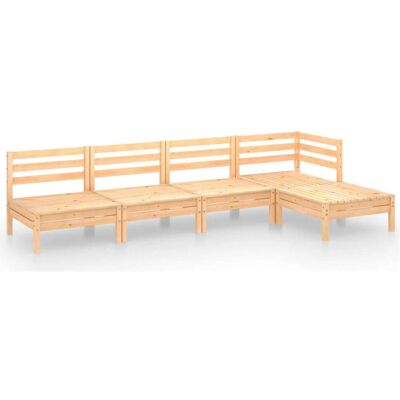 vidaXL Gartenset - Holz Gartenmöbel - 5-teilig - Kiefernholz vidaXL Gartenset - Holz Gartenmöbel - 5-teilig - Kiefernholz