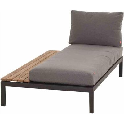 Siena Garden Alvida Lounge-Sofa - Recamiere rechts, Aluminium, Polyester, Teak Siena Garden Alvida Lounge-Sofa - Recamiere rechts, Aluminium, Polyester, Teak