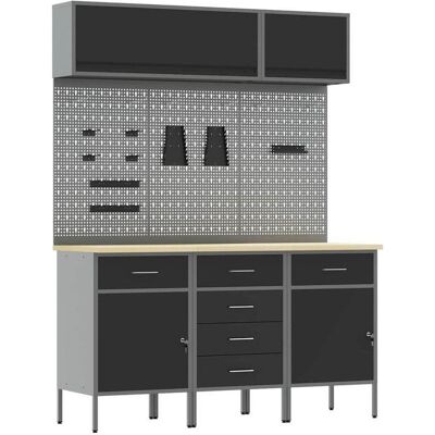 vidaXL Werkstattschrank, Werkbank (55 cm, 200 cm) vidaXL Werkstattschrank, Werkbank (55 cm, 200 cm)