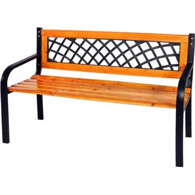 Mojawo, Gartenbank, Gartenbank Parkbank Massivholz Metall pulverbeschichtet 120x52x74cm Mojawo, Gartenbank, Gartenbank Parkbank Massivholz Metall pulverbeschichtet 120x52x74cm