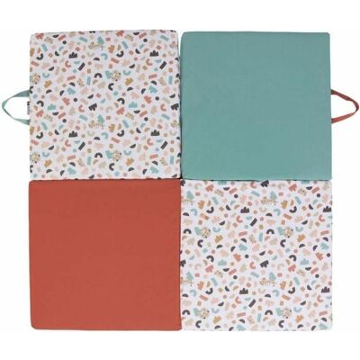 TINEO Malin Spielmatte - Geometrisch / Tiere - 120x120cm TINEO Malin Spielmatte - Geometrisch / Tiere - 120x120cm