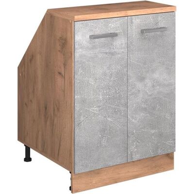 Vicco, Gartenhaus + Gartenschrank, Dachschrägenschrank Rion, Beton/Goldkraft Eiche, 60 x 81.6 cm mit 2 Türen, Schrankkorpus 60 cm Tiefe Vicco, Gartenhaus + Gartenschrank, Dachschrägenschrank Rion, Beton/Goldkraft Eiche, 60 x 81.6 cm mit 2 Türen, Schrankkorpus 60 cm Tiefe