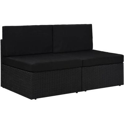 vidaXL Gartenlounge, Valtara (2x middle sofas) vidaXL Gartenlounge, Valtara (2x middle sofas)