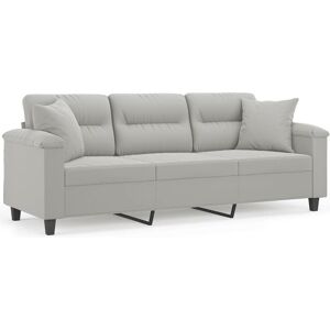 vidaXL Modell 3200978 - 3-Sitzer Hellgraue Mikrofaser-Couch vidaXL Modell 3200978 - 3-Sitzer Hellgraue Mikrofaser-Couch