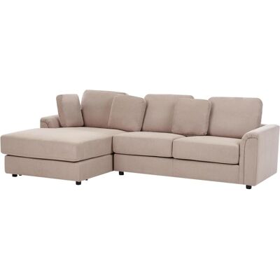 Beliani Modernes L-förmiges Sofa mit Ottomane - Sofa Beliani Modernes L-förmiges Sofa mit Ottomane - Sofa