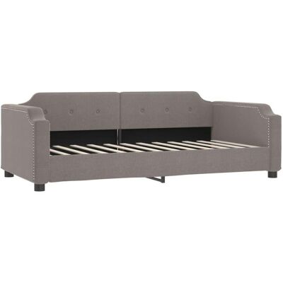 vidaXL Tagesbett Stoff Taupe 90 x 200 cm - Ohne Matratze vidaXL Tagesbett Stoff Taupe 90 x 200 cm - Ohne Matratze