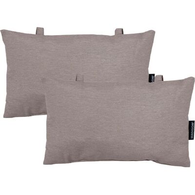 Natura Punto, Dekokissen, 2er-Set Kopfkissen für Garten- und Liegestühle, ca. 24 x 40cm, taupe (40 x 24 cm) Natura Punto, Dekokissen, 2er-Set Kopfkissen für Garten- und Liegestühle, ca. 24 x 40cm, taupe (40 x 24 cm)