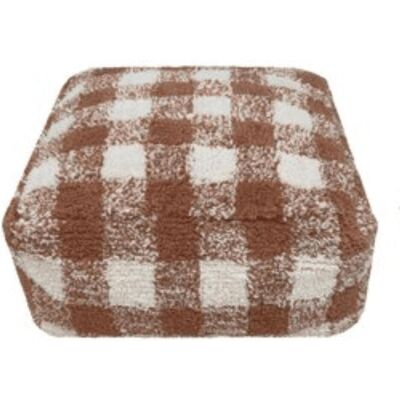 Lorena Canals Gingham Pouf - Kaffee 20x40x40cm - Braun Lorena Canals Gingham Pouf - Kaffee 20x40x40cm - Braun