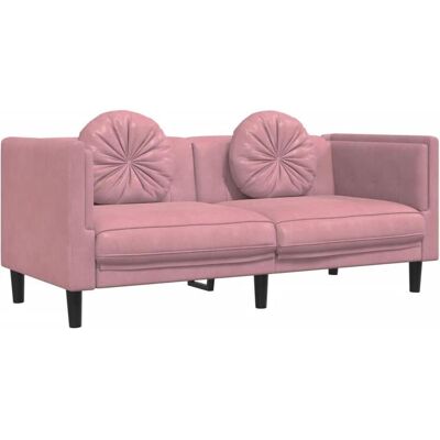 vidaXL Rosa Samt 3-teiliges Sofaset - Sofatype vidaXL Rosa Samt 3-teiliges Sofaset - Sofatype