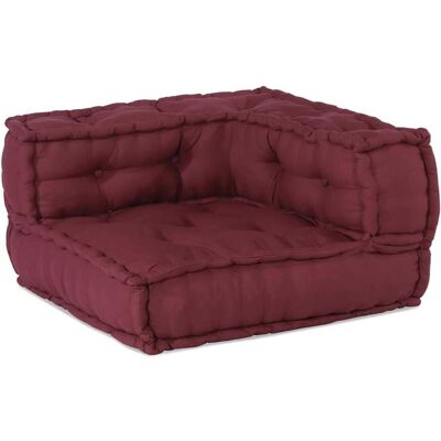 vidaXL Sofa + Bettsofa, Pouf Modular Kastanienbraun 140X70X36 Cm Stoff Maroon (2-Sitzer) vidaXL Sofa + Bettsofa, Pouf Modular Kastanienbraun 140X70X36 Cm Stoff Maroon (2-Sitzer)