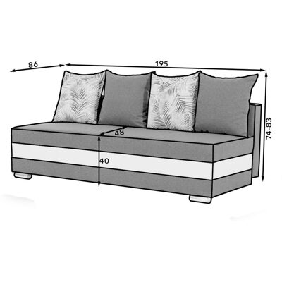 ELTAP, Sofa + Bettsofa, Calia (3-Sitzer) ELTAP, Sofa + Bettsofa, Calia (3-Sitzer)