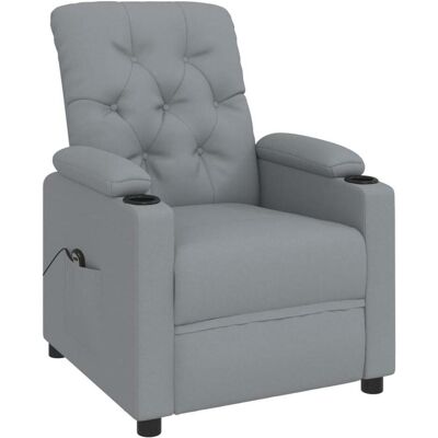 vidaXL Sessel, Relaxsessel Elektrisch Hellgrau Stoff vidaXL Sessel, Relaxsessel Elektrisch Hellgrau Stoff