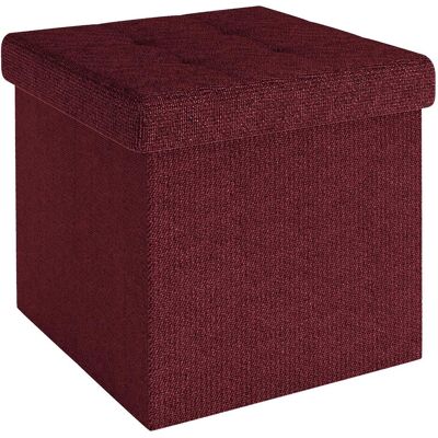 Intirilife, Hocker + Pouf, Sitzhocker 30x30x30 cm in KIRSCH ROT Intirilife, Hocker + Pouf, Sitzhocker 30x30x30 cm in KIRSCH ROT