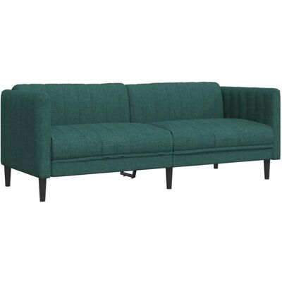 vidaXL 2-teiliges Dunkelgrünes Stoffsofa-Set vidaXL 2-teiliges Dunkelgrünes Stoffsofa-Set