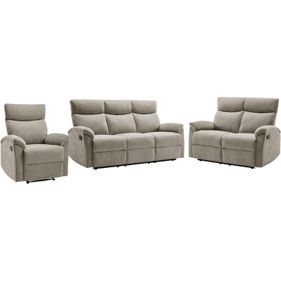 HTI-Living, Sofa + Bettsofa, Sofagarnitur mit Relaxfunktion Koba Beige (2-Sitzer, 3-Sitzer) HTI-Living, Sofa + Bettsofa, Sofagarnitur mit Relaxfunktion Koba Beige (2-Sitzer, 3-Sitzer)