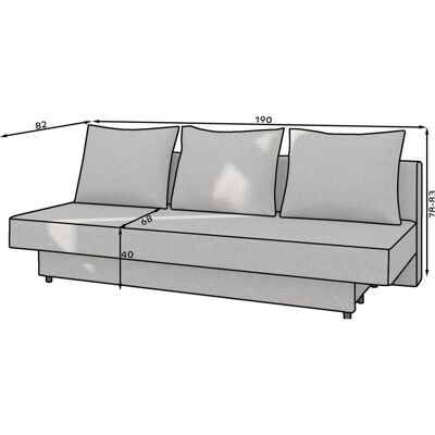 ELTAP, Sofa + Bettsofa, Amaza (3-Sitzer) ELTAP, Sofa + Bettsofa, Amaza (3-Sitzer)