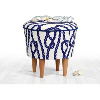 Atelier del Sofa Puff Cunda v2 - Blau, Weiß - Sofa Puff Atelier del Sofa Puff Cunda v2 - Blau, Weiß - Sofa Puff