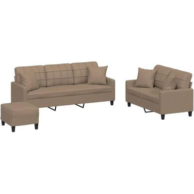 vidaXL Sofa + Bettsofa, Barrett With pillows & footstool (2-Sitzer, 3-Sitzer, Polstergruppe) vidaXL Sofa + Bettsofa, Barrett With pillows & footstool (2-Sitzer, 3-Sitzer, Polstergruppe)