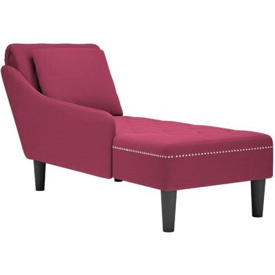 vidaXL Weinroter Samt Chaise Lounge - Sofa vidaXL Weinroter Samt Chaise Lounge - Sofa