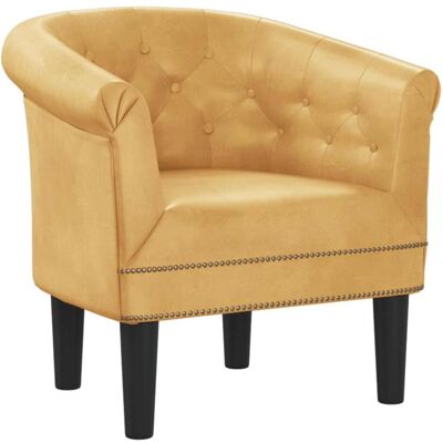 vidaXL Sessel, Clubsessel Gold Kunstleder,Farbe: Golden,Material vidaXL Sessel, Clubsessel Gold Kunstleder,Farbe: Golden,Material