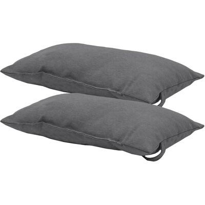 Natura Punto, Sitzkissen, 2er-Set Kopfkissen für Garten- und Liegestühle, ca. 24 x 40cm, grau (24 x 40 cm) Natura Punto, Sitzkissen, 2er-Set Kopfkissen für Garten- und Liegestühle, ca. 24 x 40cm, grau (24 x 40 cm)