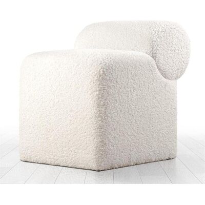 Homitis Leo Kunstfell Puff - Weiß - Hocker Homitis Leo Kunstfell Puff - Weiß - Hocker