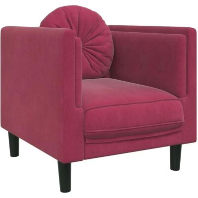 VIDAXL Rotes Samt 3-teiliges Sofaset - Modernes Mobiliar VIDAXL Rotes Samt 3-teiliges Sofaset - Modernes Mobiliar