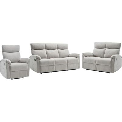 HTI-Living, Sofa + Bettsofa, Sofagarnitur mit Relaxfunktion Koba Grau (2-Sitzer, 3-Sitzer) HTI-Living, Sofa + Bettsofa, Sofagarnitur mit Relaxfunktion Koba Grau (2-Sitzer, 3-Sitzer)