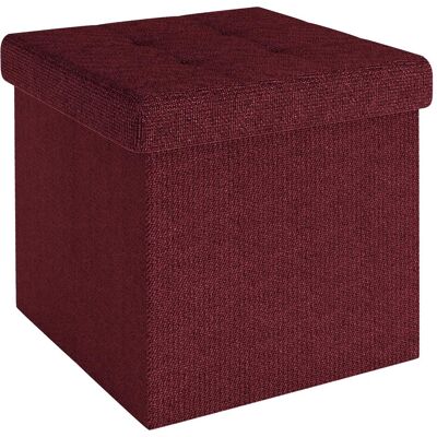 Intirilife, Hocker + Pouf, Sitzhocker 38x38x38 cm in KIRSCH ROT Intirilife, Hocker + Pouf, Sitzhocker 38x38x38 cm in KIRSCH ROT