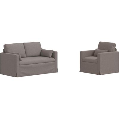 vidaXL Sofa + Bettsofa, Wells 1-Seater +2-Seater (120 cm) vidaXL Sofa + Bettsofa, Wells 1-Seater +2-Seater (120 cm)