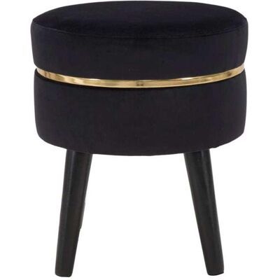 Mauro Ferretti, Hocker + Pouf, Hocker Paris schwarz Mauro Ferretti, Hocker + Pouf, Hocker Paris schwarz