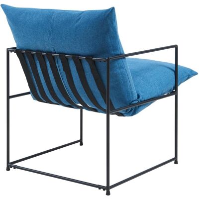 En.Casa, Sessel, Sessel Utsjoki 90x61x70 cm Schwarz/Blau En.Casa, Sessel, Sessel Utsjoki 90x61x70 cm Schwarz/Blau