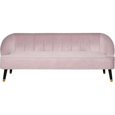 Beliani Rosa Samt 3-Sitzer - Sofa Beliani Rosa Samt 3-Sitzer - Sofa