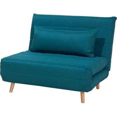 Beliani Kleines Schlafsofa Blau Stoff 1-Sitzer - Schlafsofa Beliani Kleines Schlafsofa Blau Stoff 1-Sitzer - Schlafsofa